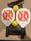 New  Set Of 2 Onix Recruit Wood Paddles Starter Pickleball White Orange