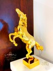 Real Gold Plated Horse Statue Sculpture
