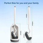 Toilet Bowl Brush Holder Set  Deep Cleaning Silicone Toilet Cleaner Scrubber