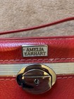 Vintage Amelia Earhart Cosmetic Makeup Train Travel Luggage Case Red No Key