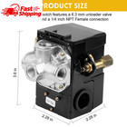 Air Compressor Pressure Switch 135 175 Psi 4 Port 20 Amp 220v Control Valve