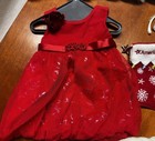 American Girl Doll Sparkle Party Dress Outfit W Shoes Headband Accessories Set