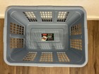 Vintage 1986 Rubbermaid Laundry Basket 2965 Blue Rectangle Bushel Made In Usa