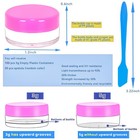 Motbach 100 Pcs 5g Empty Plastic Containers With Pink Lids mini Makeup Sample   