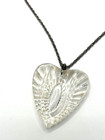 Waterford Crystal Etched Heart Pendant On 18  Sterling Chain Vintage Jcs