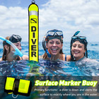 5ft Scuba Diving Surface Marker Buoy  smb   Safety Sausage With Spool Wheel