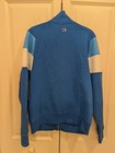 Champion Life Reverse Weave Colorblock Full Zip Logo Track Jacket Blue Small