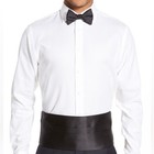 David Donahue Black Silk Satin Cummerbund Os Adjustable Nwot