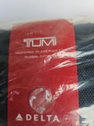 New Tumi For Delta Amenity Zip Around Toiletry Kit Hard Case Navy Blue 7 x4 5 x2
