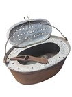 Vintage Galvanized Oval Minnow Bucket
