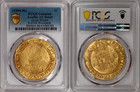 Great Britain Elizabeth I Gold Pound Mm  Woolpack  1594-96  Pcgs Au Details