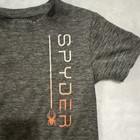 Spyder Unisex Kids T-shirt Size 5 Gray Short Sleeve Crew Neck Graphic Logo