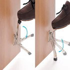 2pcs Stainless Steel Kick Down Door Stop With Non-slip Rubber Tip Thickened Base