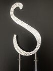 Crystal Rhinestone Cake Topper Silver Letter S 5    High