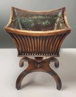 Antique Regency Style Gilt Wooden Wooden Mahogany Planter With Copper Insert  