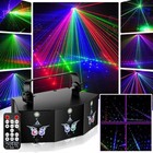 9-eye Laser Stage Light Rgb Led Dmx Strobe Sound Active For Dj Disco Party