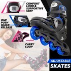 Inline Skates For Girls And Boys  With Knee Pads  Elbow Pads And Wrist Guards  G