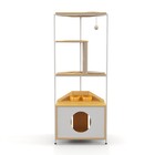 Pet Cat Tower Stylish Furniture Tree W scratching Post Condo For Indoor Climbing