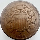 Small Motto 1864 Two Cent Piece 2c Civil War Date Small Motto Us Copper Coin