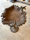 Rustic Pedestal Cast Iron Bird Bath Feeder Bath Garden Decor
