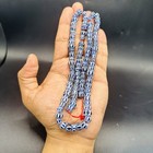 Vintage Venetian Trade Blue Glass African Beads Necklace     African Chervons Styl