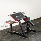 Bicep Preacher Curl Bench With Adjustable Seat And Elbow Cushion