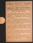 1937 Free  New Invention Advertising Card County Electric Co Greensburg In C344