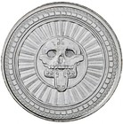 Aztec God Of Death   Mictlantecuhtli - 1 Oz  999 Fine Silver Round