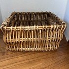 Rattan Woven Wicker Basket 11 5    X 11 X 5 25    Deep