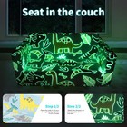 Fold-out Kids Sofa Glow-in-the-dark Kids Couch Children Convertible Sofa Gift