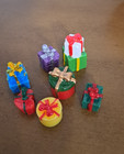 Miniature Dollhouse Christmas Set Gifts Decorations Serving Dishes Candy Canes