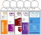 10 Pack Cruise Luggage Tags Holder For Carnival  Msc  Princess  Ncl Cruise Ships