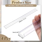 4pcs Cabinet Door Protector 18  X 5 8  For 1 2 - 9 16  Thick Cabinet Clear
