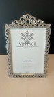 Lot Of 3 Vintage Collection Pewter W  Rhinestones Victorian Style Picture Frames