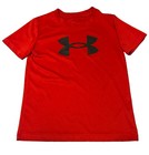 Boys Under Armour   Hurley Back To School Outfit  Size 7 Khaki Shorts Red Shirt