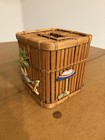 Bamboo Tissue Box Cover Holder Palm Tree Beach Tropical Decor