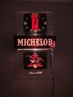 Vintage Michelob Lighted Clock Sign Anheuser-busch Everbrite Union Made Bar