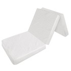 Tri-fold Memory Foam Mattress Topper - Ultra Soft Waterproof Cover  Single 75 x2