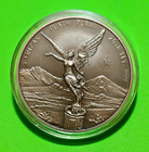 2018 Mexico 5 Onza Libertad Antique Finished By Private Mint  Silver Plata Pura