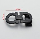 Classic Ferragamo Black Gancini Belt Buckle for Unisex 1 38  Wide Leather Belts
