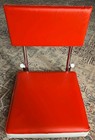 Vintage Stadium Bleacher Seat Fold Up Clip On Seat Red   White Vinyl Set Of 2