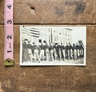 Original Photo Football Team Players Line Up C 20s 30s  American Flag Uniforms 