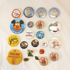 Vintage Lot Of 22 Pinback Buttons Mixed Lot As Shown