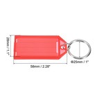 24pcs Plastic Key Tag Identifiers With Split Ring 58x28mm  8 Assorted Colors