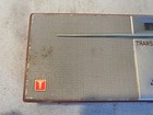 Vintage Circa 1961 Toshiba Transistor 6p-15 Am Radio In Brown Leather Case