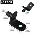 40 Pcs Shelf Pins Pegs 1 4 Inch L-shaped Shelf Support Pegs bookshelf Pegs Fo   