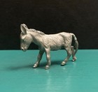 Pewter Burro Donkey Pack Mule Western Farm Animal Nativity Art Diorama Figurine