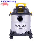 Stanley 6 Gallon Wet Dry Vacuum 5 0 Peak Hp Stainless Steel Shop Vac New