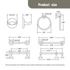 4piece Bathroom Hardware Set Brushed Nickel Bathroom Accessory Set Towel Bartow