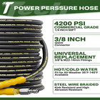 50ft 1 4  4200psi Pressure Washer Hose W  3 8  Quick Connect Kink Resistant Hose